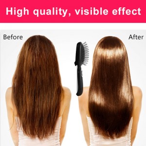 Peine enderezado de ionesnegativos