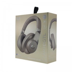 Caja de envasado de auriculares Doble papel de cobre Caja de placa gris laminada Caja de papel duro