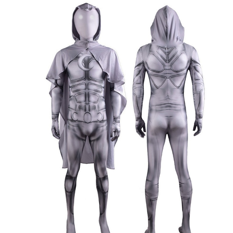 Superhero Moon Knight Costume Marc Spector Película Cosplay Halloween Multuit Bodysuit paraniños y hombres