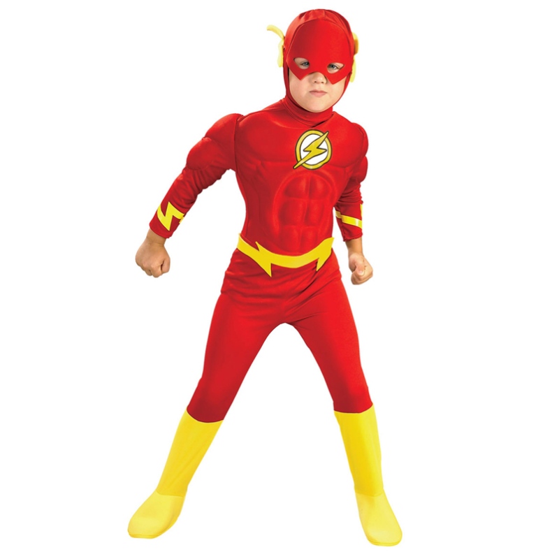 Chico The Flash Muscle Superhero Fancy Fancy Kids Fantasy Comics Película Carnival Party Halloween Cosplay trajes