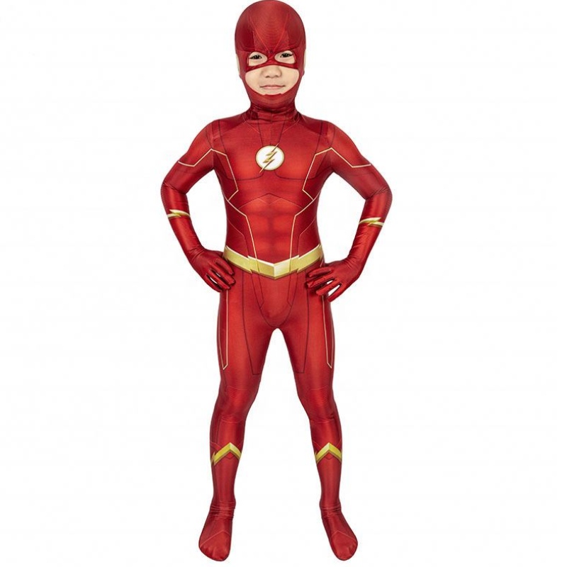 Venta directa de fábrica The Flash Season 5 Barry Allen Kids Superhero Disfraces y disfraces Cosplay