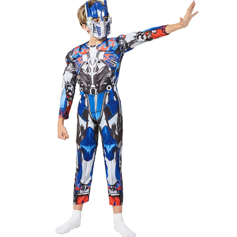 Boys Optimus Muscle Robot Fancy Fancy Up American Boy Superhero Purim Cosplay Halloween Child Disfraz