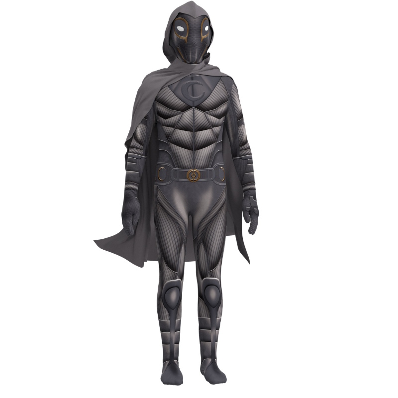 Disfraz de luna Knight Marc Spector Black Superhero Movie Cosplay Jumpsuit traje paraniños y hombres de Halloween