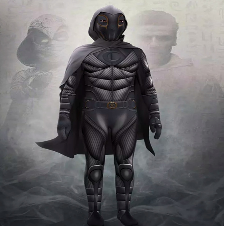 Disfraz de luna Knight Marc Spector Black Superhero Movie Cosplay Jumpsuit traje paraniños y hombres de Halloween