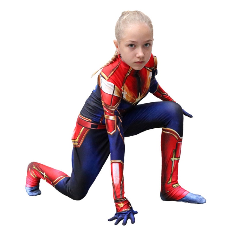 Fiesta de venta caliente de películas Superhero 3D Impresión impresa Halloween Cosplay Jumpysuit Disfraces paraniñas