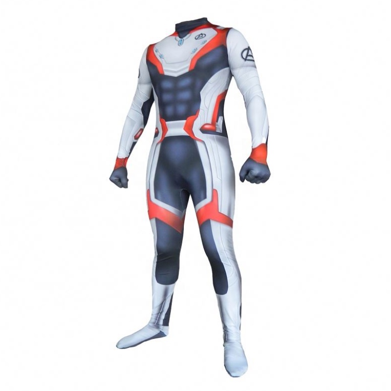 Ecoparty New Style Avenger 4 Endgame Quantum Realm Cool Superhero Cosplay Zentai Bodysuit Jumpsuits for Men Adultos Disfraces