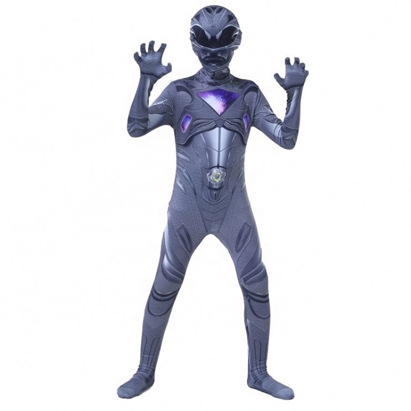 Sets de superhéroes de colornegro Jumpsuit Mystic Force Power Ranger Disfraz paraniños