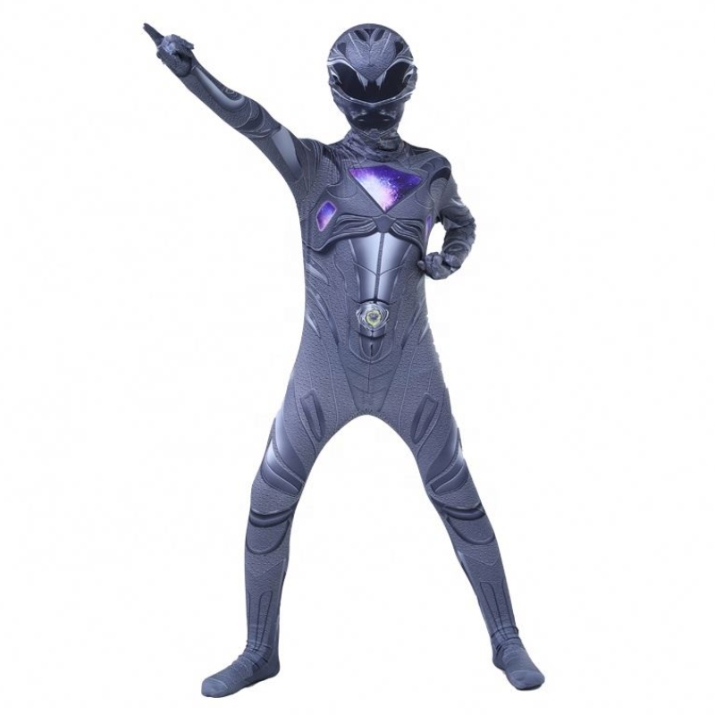 Sets de superhéroes de colornegro Jumpsuit Mystic Force Power Ranger Disfraz paraniños