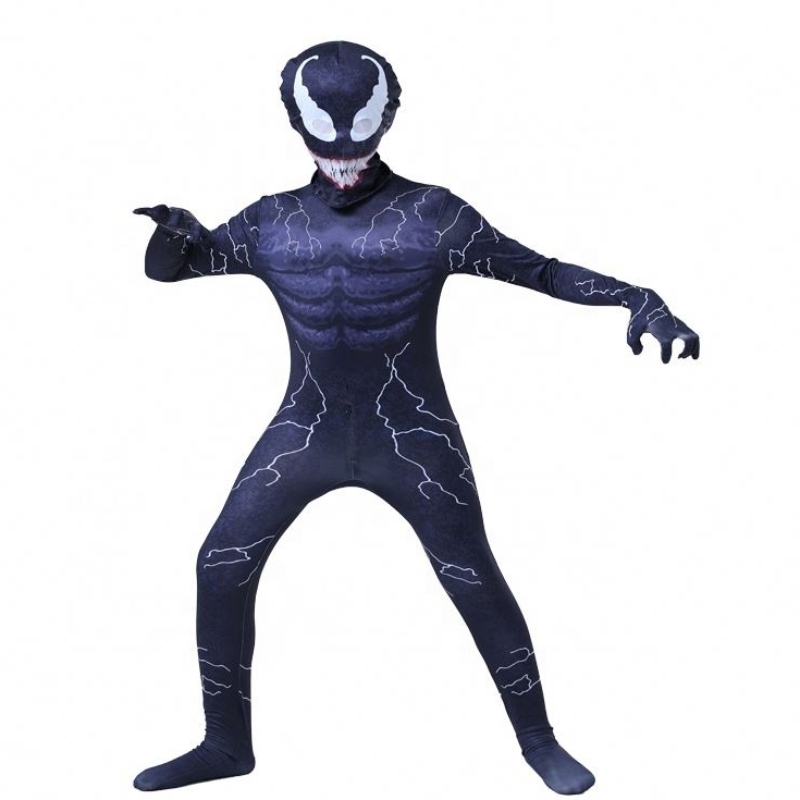 Másnuevo Peter Eddie Fancy Muscle Bodysuit Boys Superhero Jumpsuit Spiderman Halloween Venom Cosplay Children 's Caderas