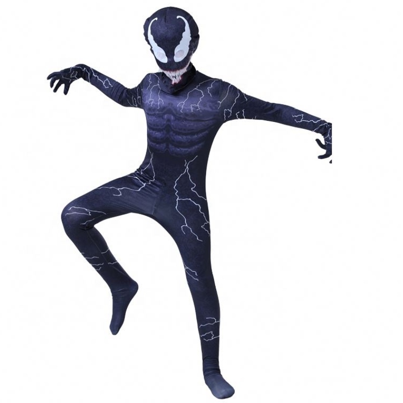 Másnuevo Peter Eddie Fancy Muscle Bodysuit Boys Superhero Jumpsuit Spiderman Halloween Venom Cosplay Children 's Caderas