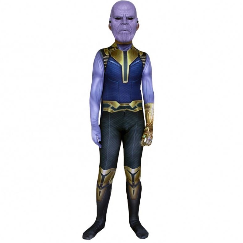 Fábrica Suministro Purple Skin Infinity War Halloween TV&Props paraniños Disfraz de Thanos con máscara