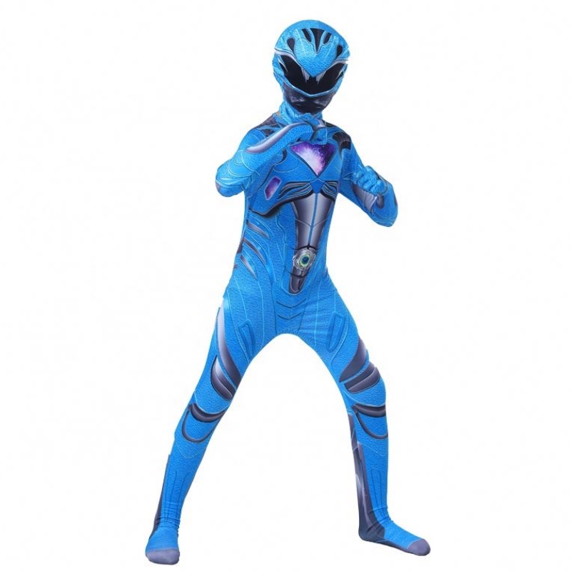 Al por mayor múltiples colores Halloween Carnival Party Cosplay Five Beast Superhero Force Mystic Power Ranger traje de vestuario paraniños