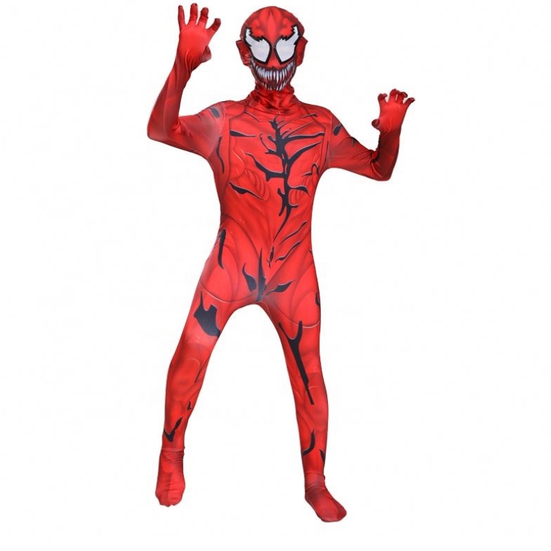 Red Marvel Película Especial Bodysuit Adults Niños Niños Superhéroes Onores ajustados Halloween Scorpion Venom Spiderman Cosplay disfraz