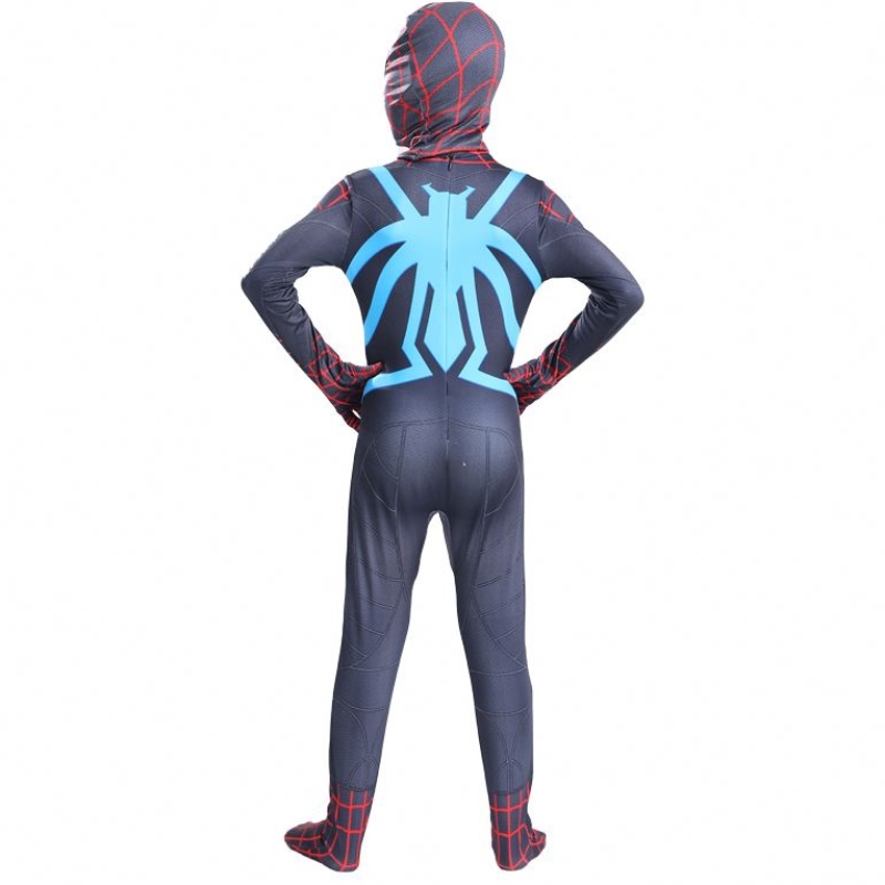 Nuevo juego de películas de TV muscular padresniñosniñosniños Amazing Black Red Superhero Sumpsuit Halloween Anime Cosplay Spiderman Disfraz