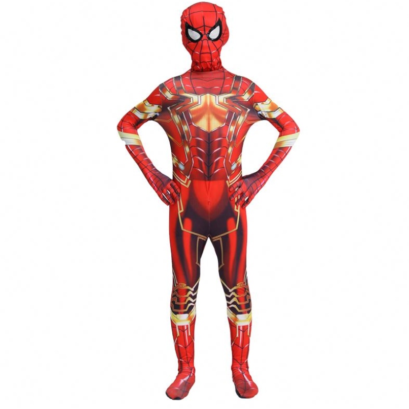 Losniños más populares de la fiesta de Halloween&adults tv&movie superhero sumpsuit cosplay anime spiderman interior&outdoor disfraz con máscara