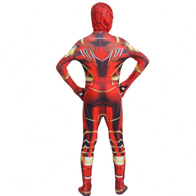 Losniños más populares de la fiesta de Halloween&adults tv&movie superhero sumpsuit cosplay anime spiderman interior&outdoor disfraz con máscara