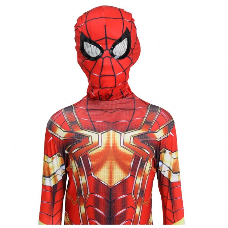 Losniños más populares de la fiesta de Halloween&adults tv&movie superhero sumpsuit cosplay anime spiderman interior&outdoor disfraz con máscara