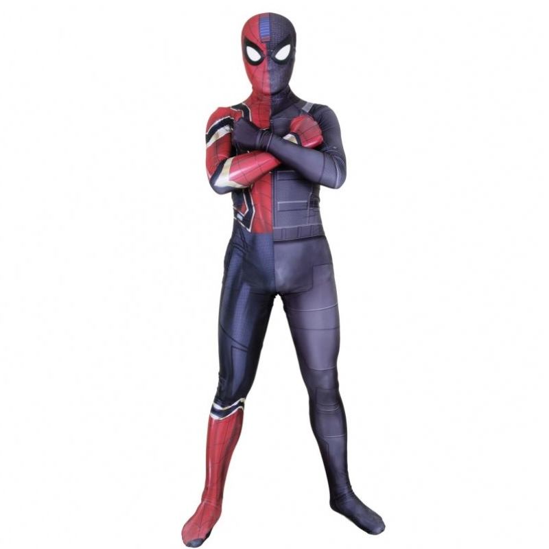 Spandex Stealth Seamed Superhero Amazing Spider Man Jumpsuit Halloween Cosplay Sets Spider Man Disfraz para hombres&kids