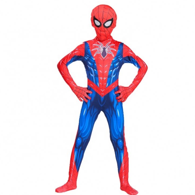 Meleras de poliéster impresas en 3D paraniños Cosplay Spiderman Disfraz con máscara