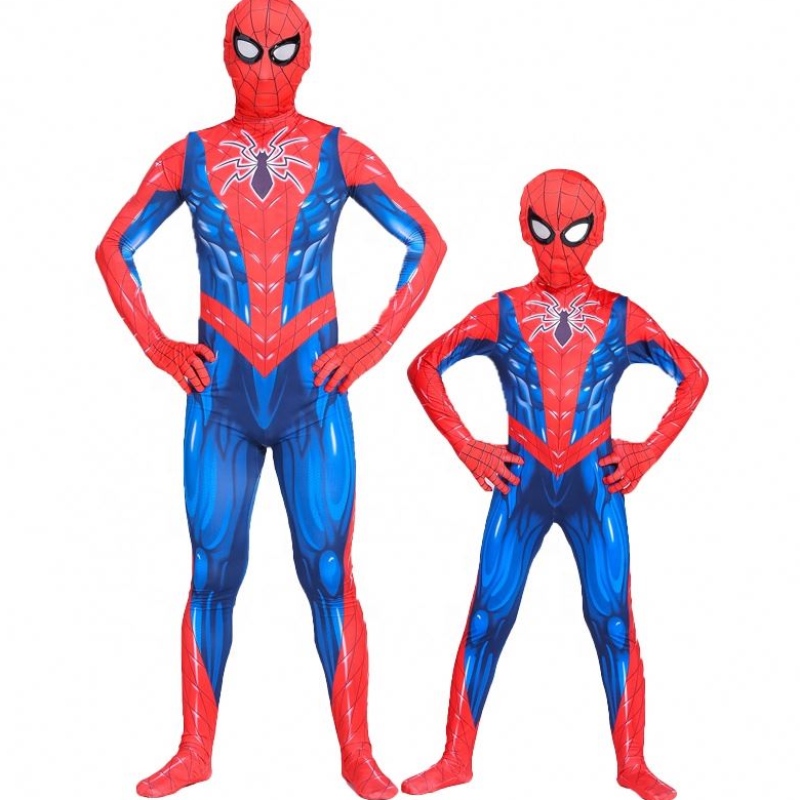 Meleras de poliéster impresas en 3D paraniños Cosplay Spiderman Disfraz con máscara