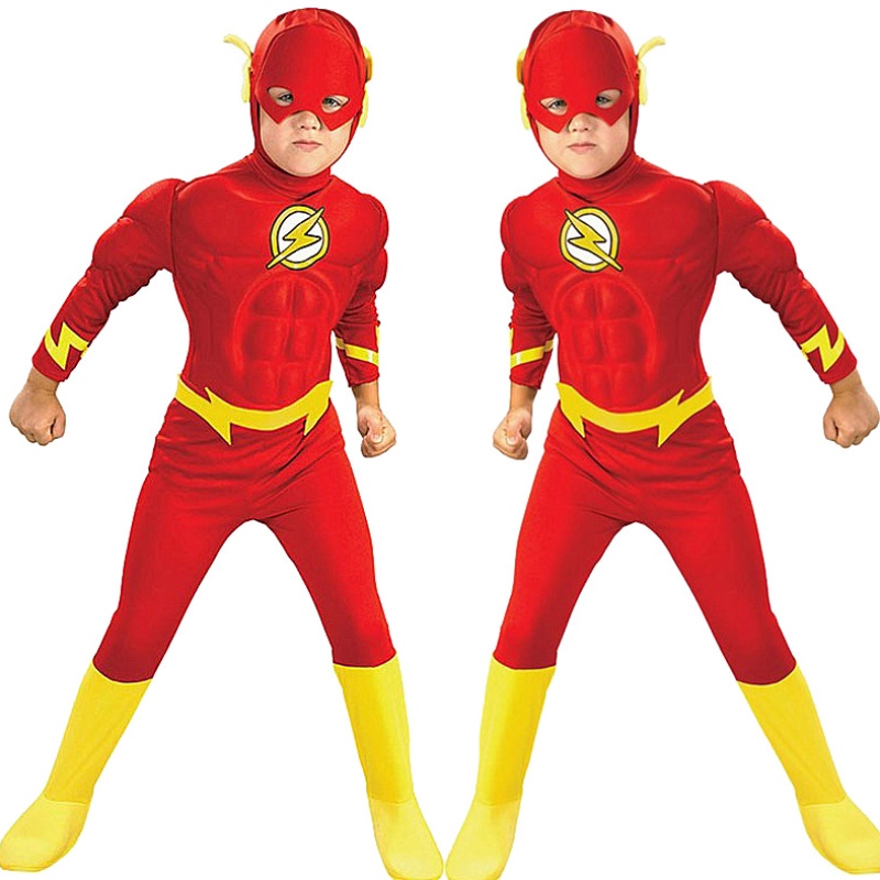 Disfraz de rendimiento de cosplay Halloween el disfraz muscular del cuerpo flash