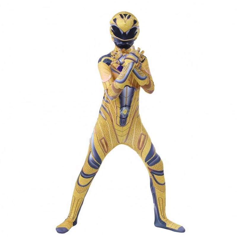 La película más popular de Halloween Jumpsuit Anime Superhero Zentai Power Ranger Disfraz paraniños