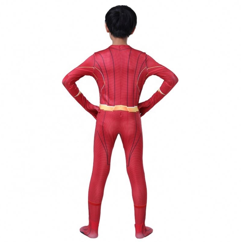 Factory Direct Superhero Outfit de Halloween Party Cosplay TV&movie Apps the Flash Man trajes paraniños