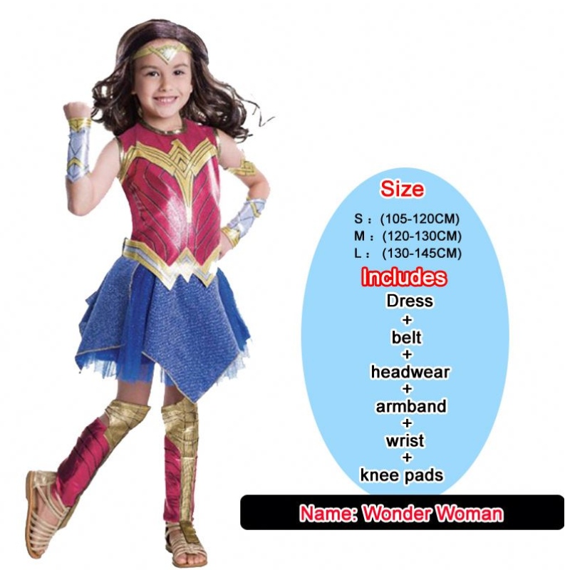 Baige Girls Wonder Woman Disfraz Halloween Set Princess Party Destino de la fiesta Cadebro paraniños