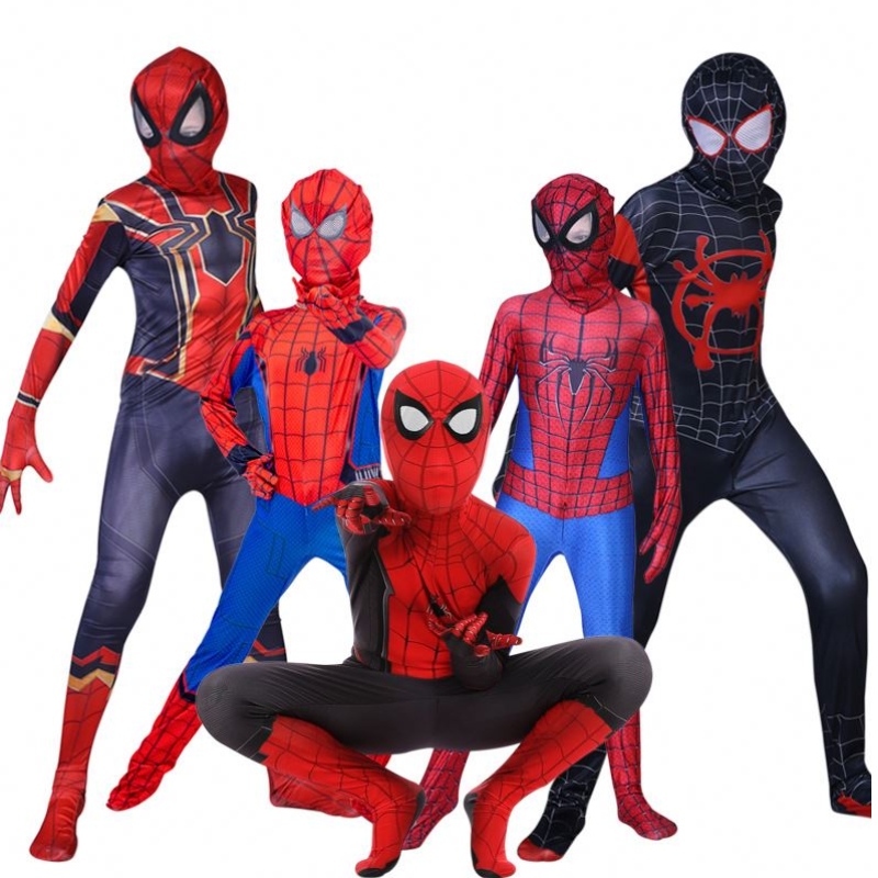 Spider Man Spiderman Disfraz Fancy Jumpysuit para adultos yniños Cosplay disfraz de cosplay rojo spandex 3d cosplay ropa