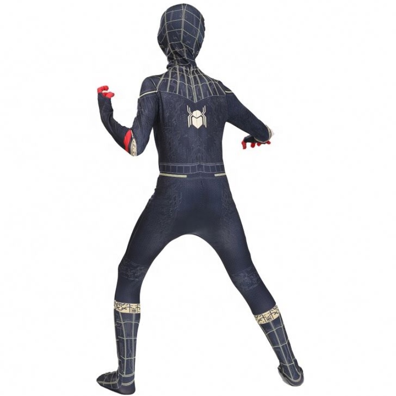 Soporte elegante para adultos yniños Halloween Cosplay Bodysuit rojo Black Spandex 3D Ropa impresa Spider Man Spiderman Disfraz