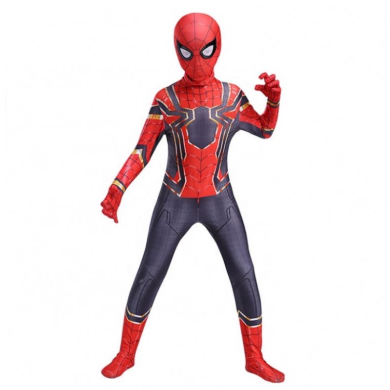 Disfraz de cosplay de mono spiderman rojo paraniños Juegos de ropa Spider Man traje