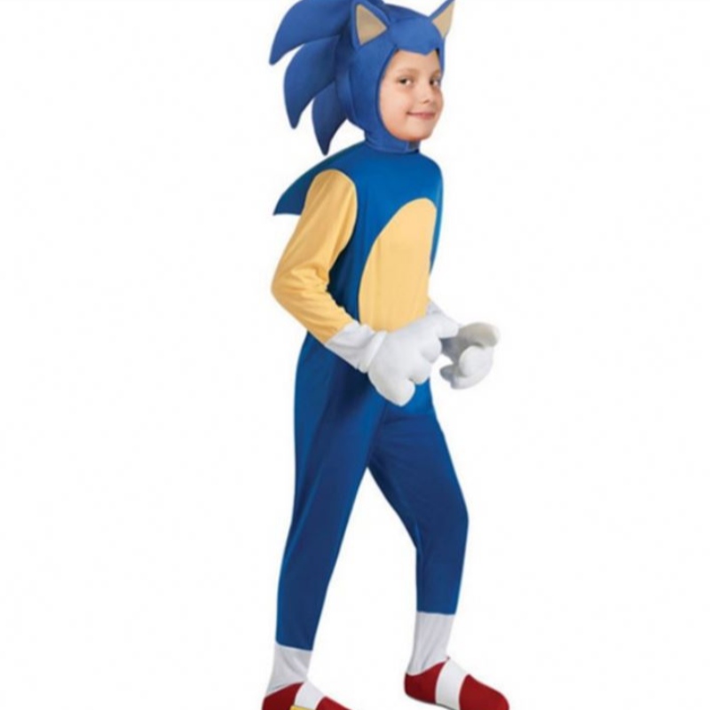 disfraz de losniños de Halloween sonic the hedgehog caricotor sonic boy cosplay game rendimiento de rendimiento