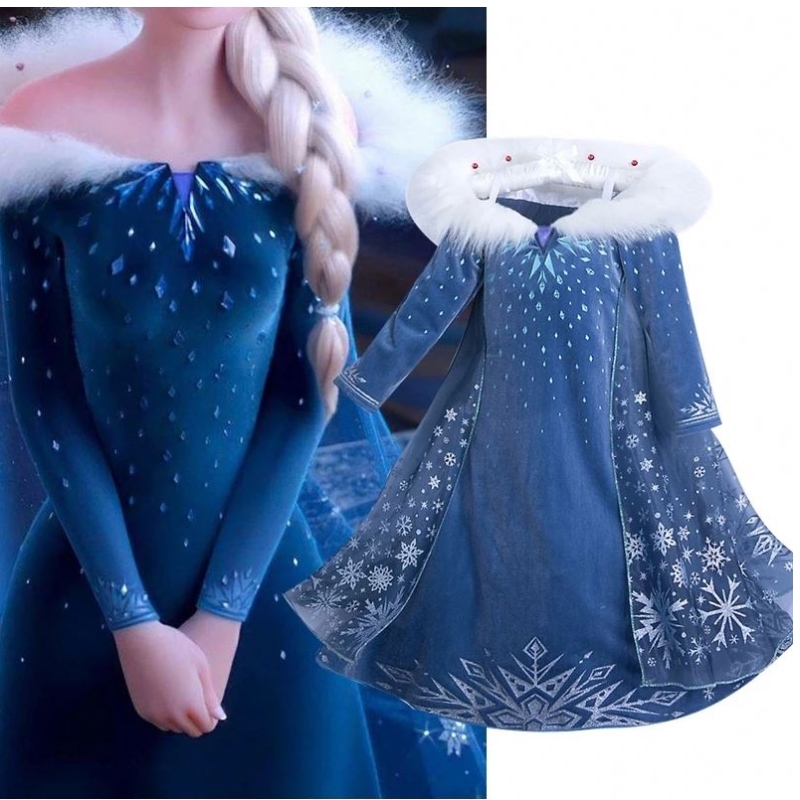 Baige Cosplay Party Dress Up Princess Elsa Anna Fashion Dress Disfraz Halloween Fairy Princess Disfraz de disfraces