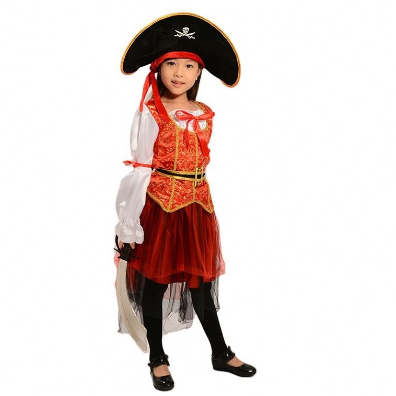 2022 Girl Kid Role Play Vestida Set Pirates of the Caribbean Costume HCVM-006