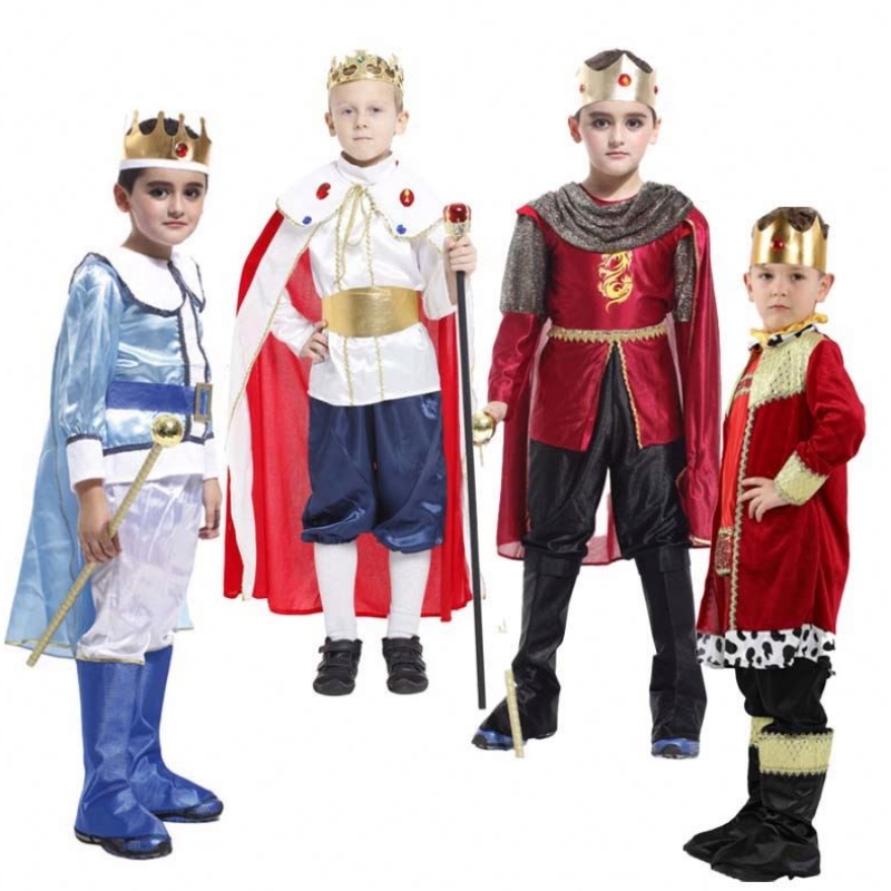 Halloween Christmas Cosplay Fiesta Fancy Dress Up Kids Boys Medieval Prince Boy King Disfraz HCBC-022