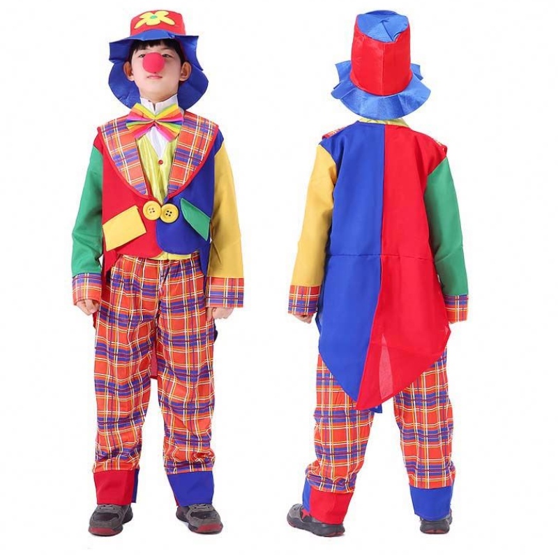 Variedad de vacaciones paraniños de Halloween Traje de ropa de payaso de cosplay de vestuario completo HCBC-027