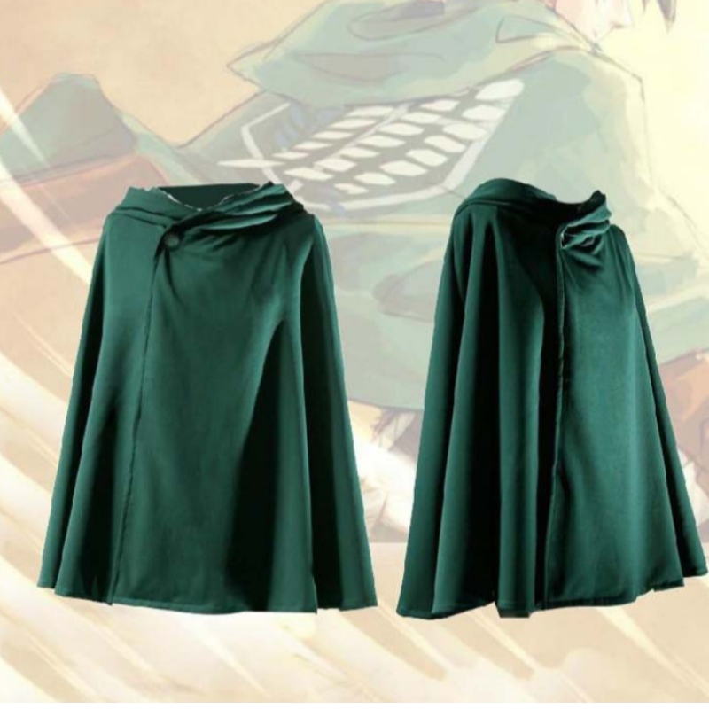 COSPLAY COSTUME Japones Japanese Hoodie Cosplay Cosplay Cape Green Cape Mens Attaching On Ti-Tan