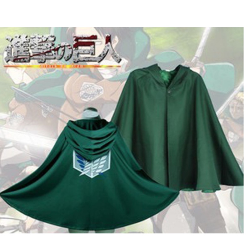 COSPLAY COSTUME Japones Japanese Hoodie Cosplay Cosplay Cape Green Cape Mens Attaching On Ti-Tan