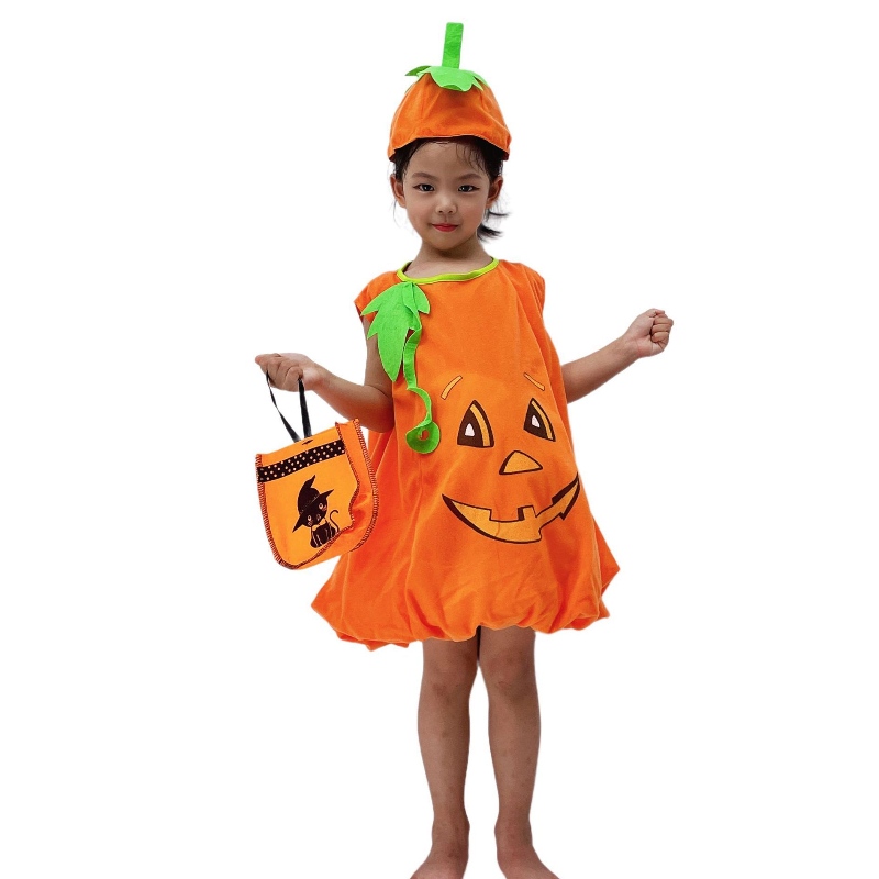 Disfraz de calabaza de Halloween deniños de Kindergarten Dress Up Rendimiento de rendimiento
