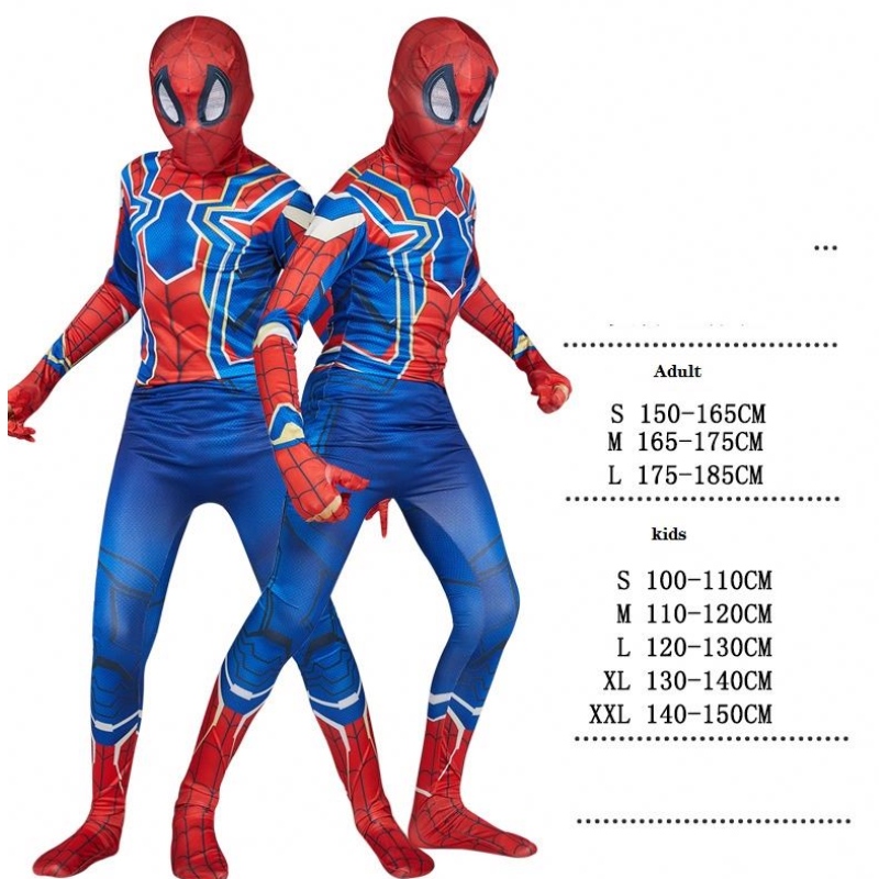 Disfraz de disfraces paraniños Compatibles de disfraces de superhéroes: traje de cosplay de Halloween paraniños traje spiderman 3D paraniños