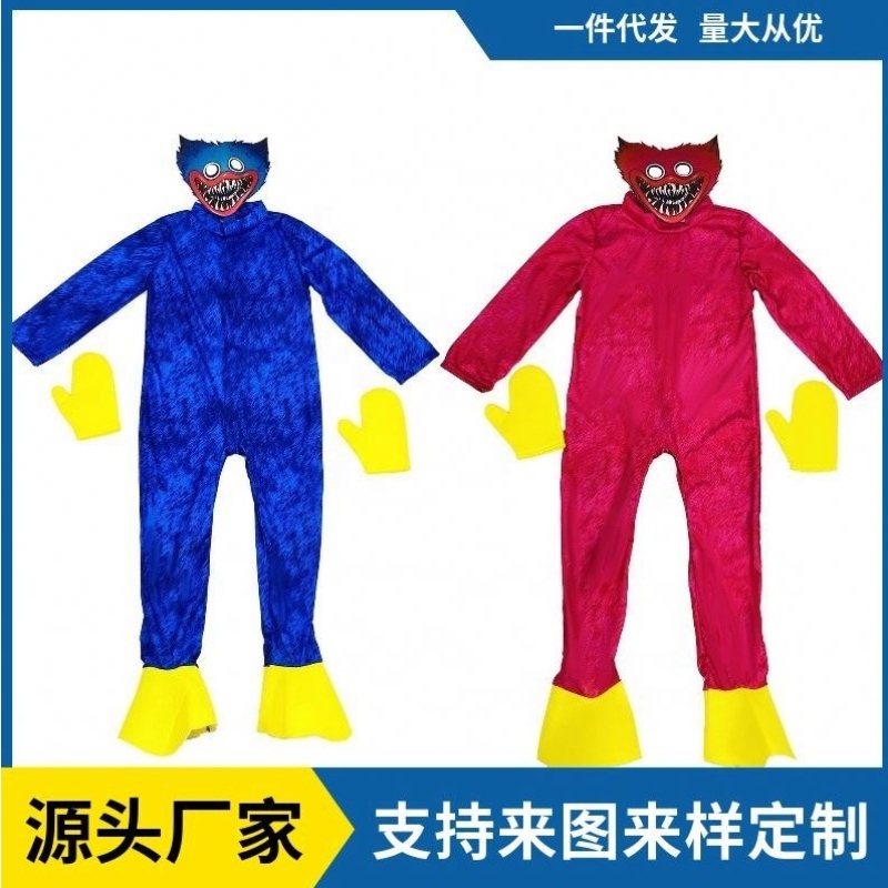 Halloween Poppy Playtime Cosplay Cosplay Cosplay Pop Cosplay Blue Mouth Monster Traje paraniños monstruos monstruos