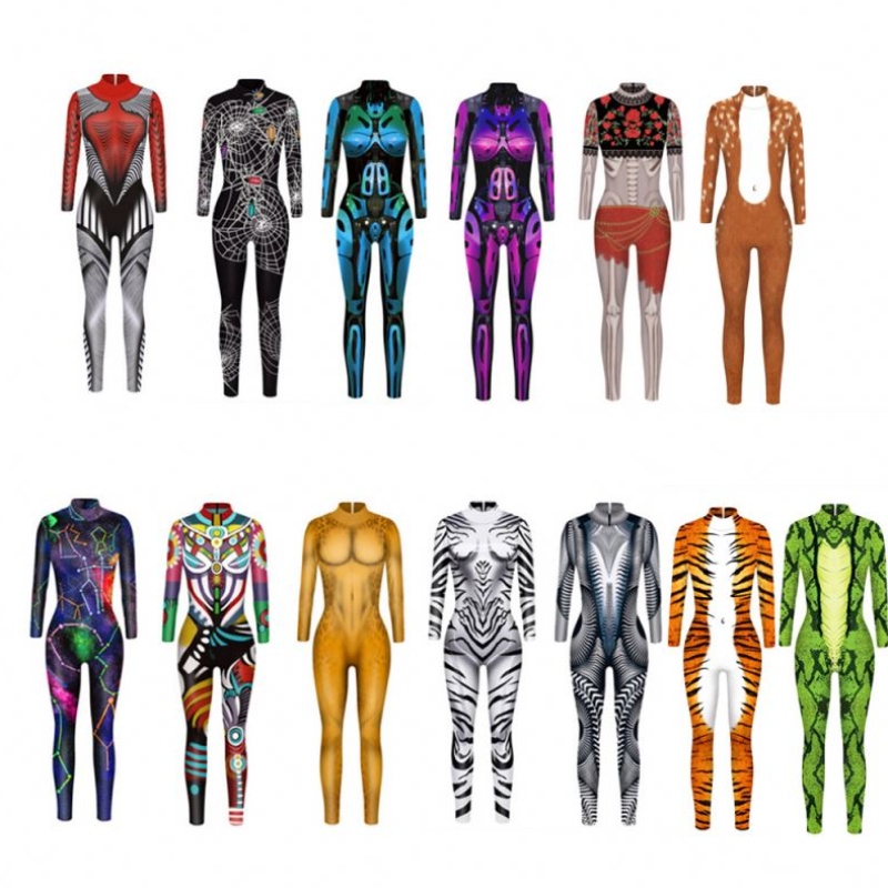 Halloween Bodysuit Robot Punk Jumpsuit Catsuit Sexy Women Cosplay Disfraces