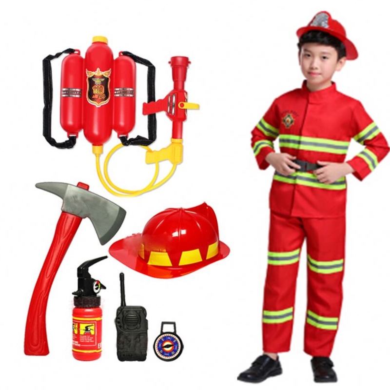 2021 Halloween Cosplay Kids Bombero Uniforme Niños Sam Bombero Ropa Traje de ropa Boy Girl Fiesta de rendimiento Disfraces