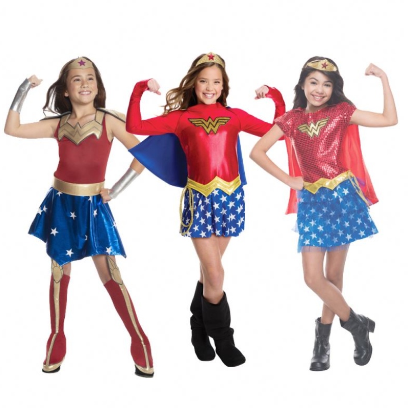 Costres de súper cosplay paraniños vestidos de superwoman de súper chicas súper halloween ropa