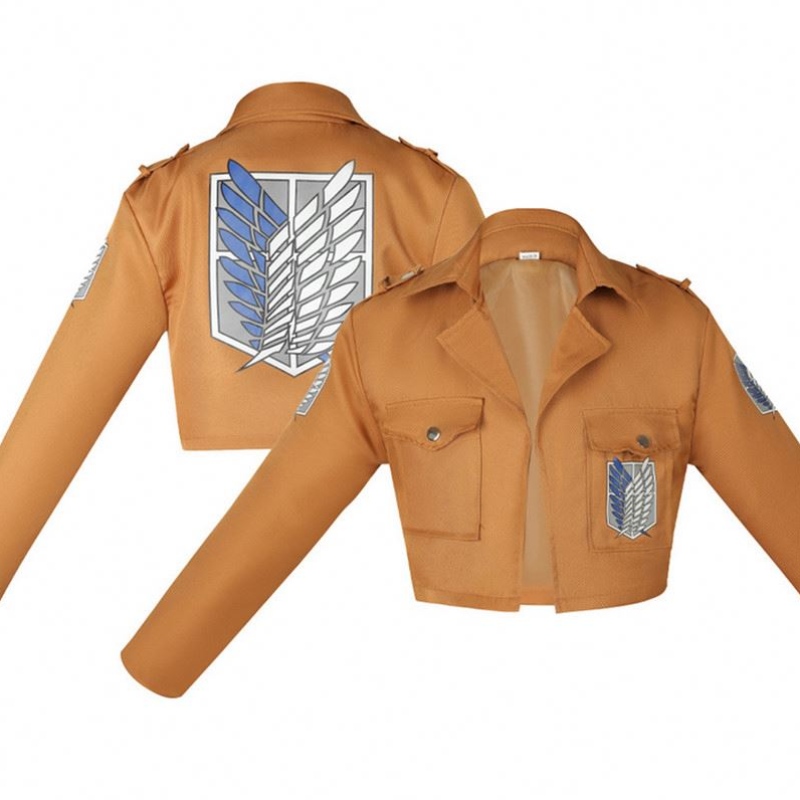 Ataque a titán cosplay shingekino kyojin chaqueta reconande de reconstrucción de la falda de cuero cinturones tirantes de ackerman disfraz hot anime