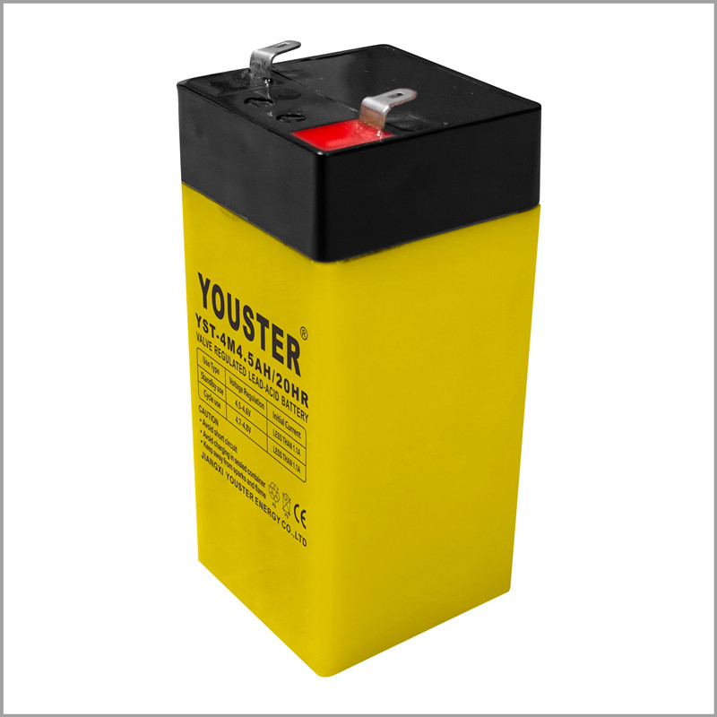 Batería recargable sellada de plomo - ácido 4V 4,5ah para lámparas LED y balanzas de bajo peso