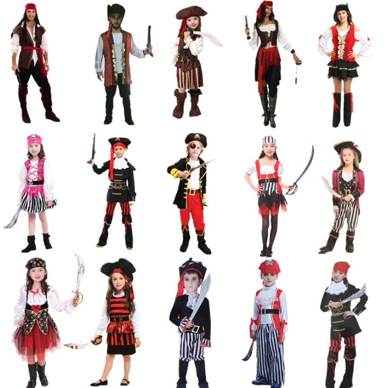 Amazon Hot Sale Cosplay Disfraz Halloween Pirate Party Ropa paraniños