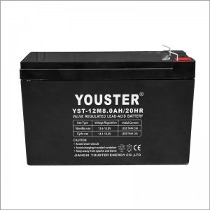 Mantenimiento de alta capacidad de Yoster Free12V8.0AH Batería solar sellada USP Batería ácida de plomo