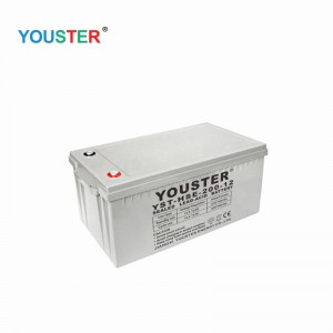 Youster Agm Deep Cycle Gel Lead ácido Inverter 12V200Ah Almacenamiento de la batería solar para uso doméstico