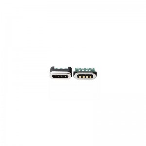 Conector eléctrico magnético con carga y transmisión de señales